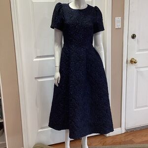 Gwyn G. Gwyneth Paltrow Elegant Navy Blue Women's Dress made in Italy